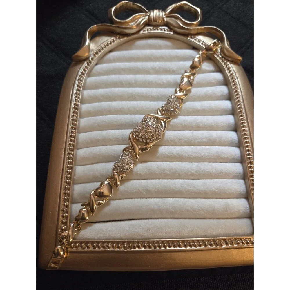 Xoxo Gold Plated Bracelet And Pierced Earring Sey